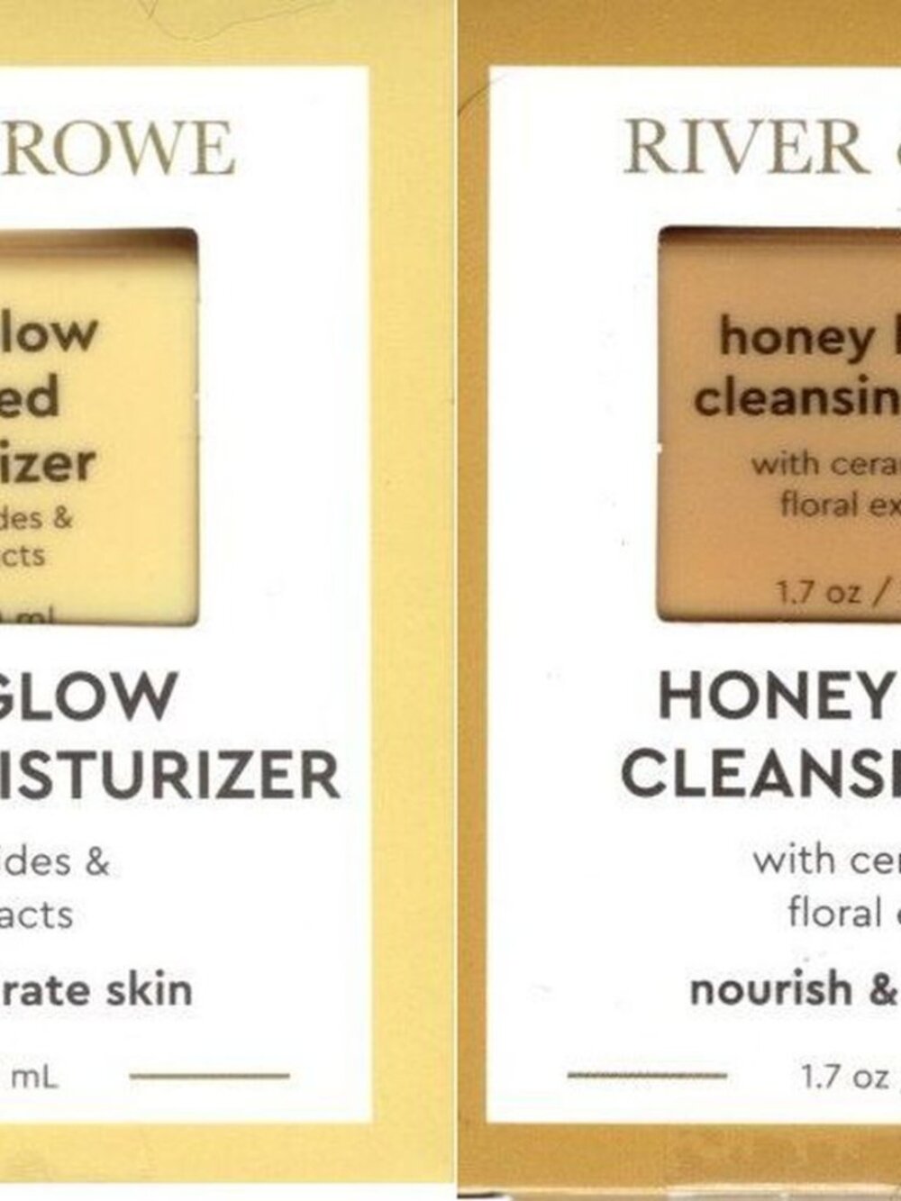 River & Rowe Honey Glow Whipped Moisturizer & Honey Butter Cleansing Balm Skinca